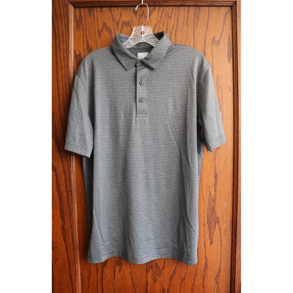 CALLAWAY Opti Dri Striped Polo Shirt Mens Small Gray Short Sleeve Golf Active
